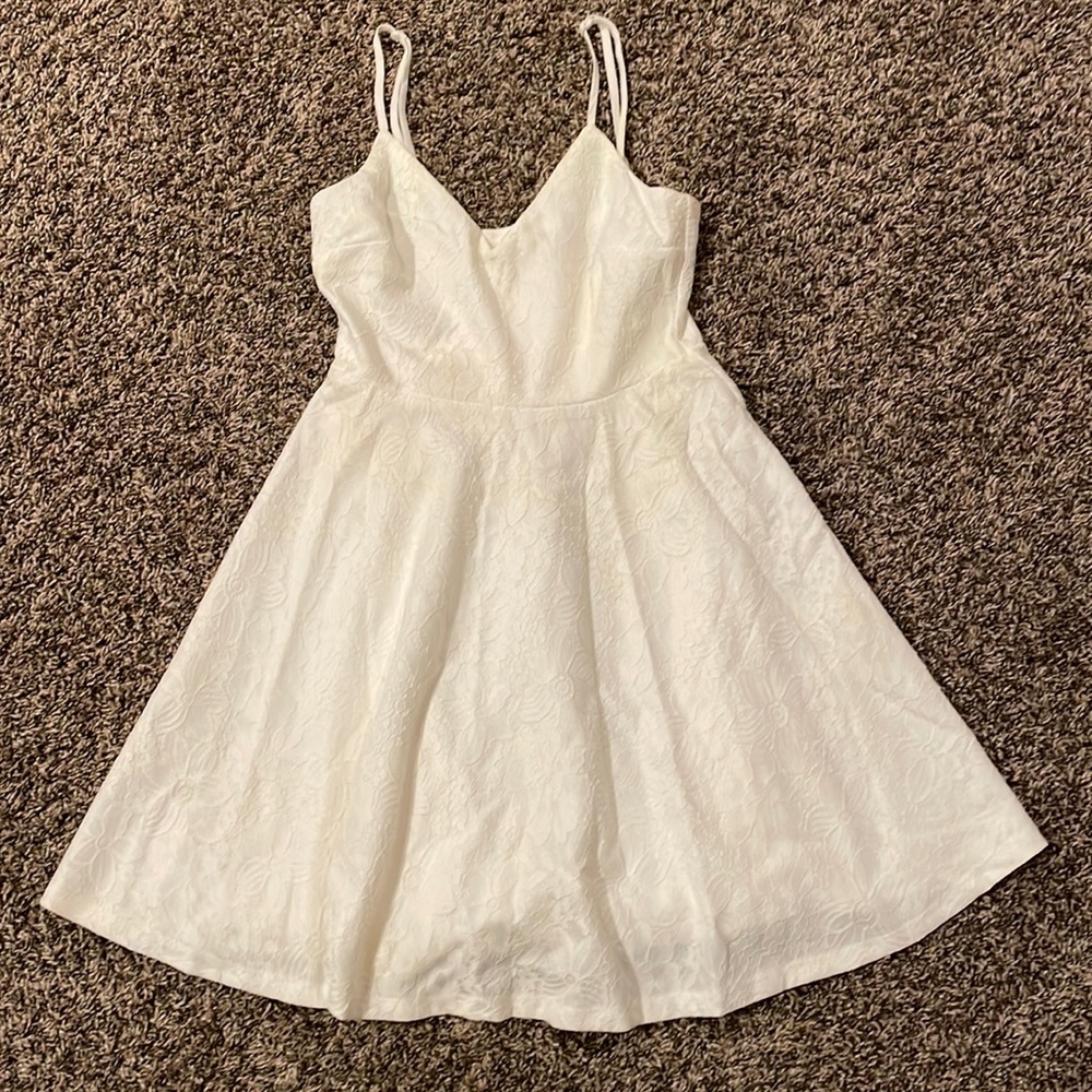 Lulus cream homecoming dress
